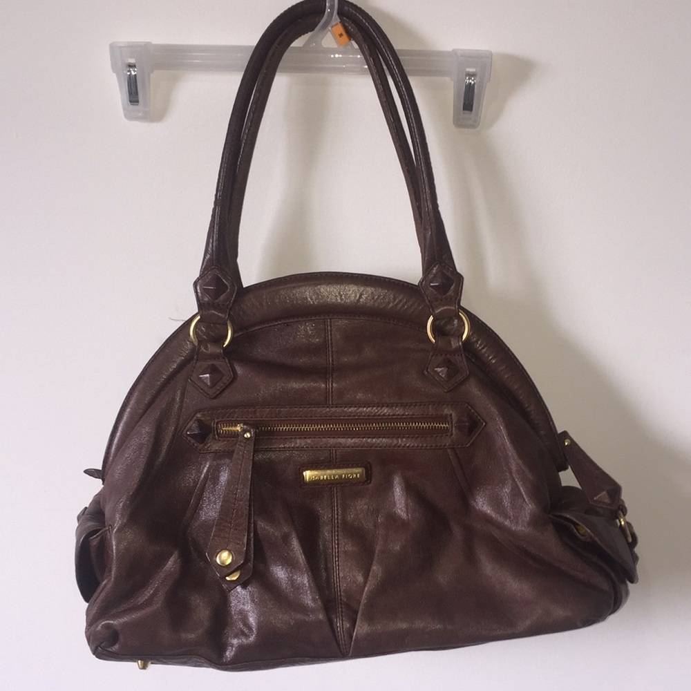 Studded leather bag